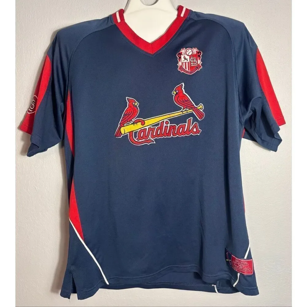 Vintage St. Louis Cardinals Jersey Lee Sport Mens Size XL Embroidered MLB Blue